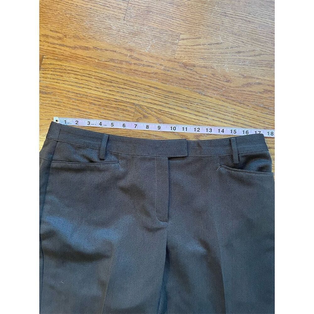 Lady Hagen Women's Size 12 Brown Herringbone Dress Pants Classic Fit - Picture 2 of 9